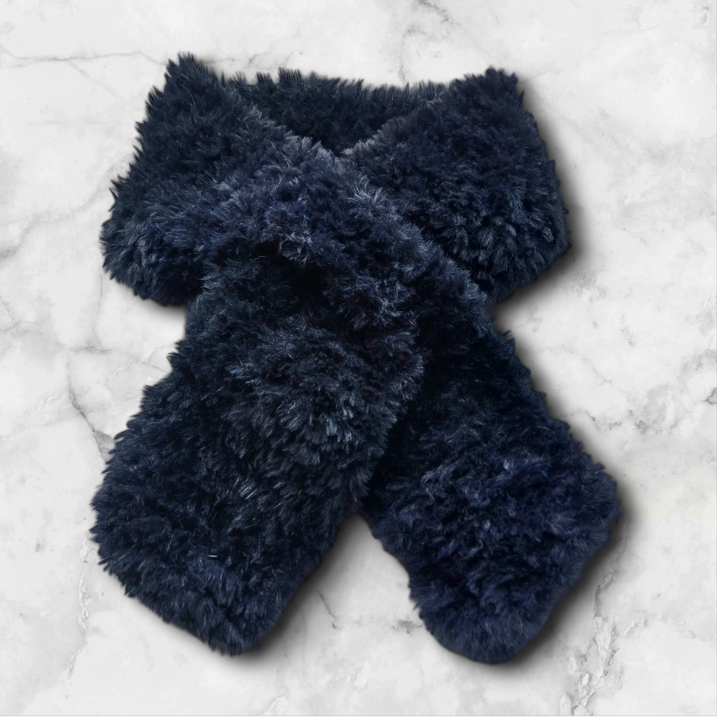 Fur keyhole scarf